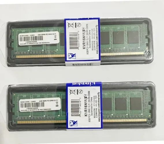 Módulo de Memória DDR3 4GB 1600MHz Kingston para Computadores de Mesa Pronta Entrega