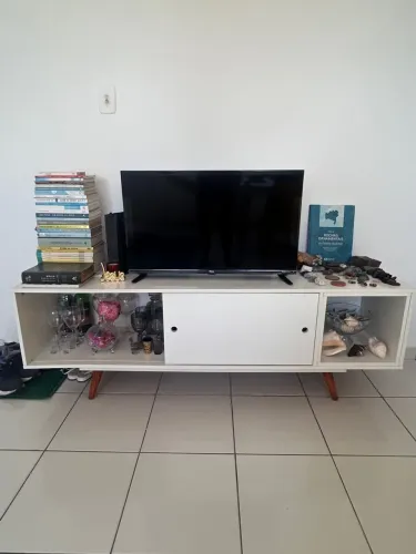 Rack Retrô Mobly Lípsia Branco