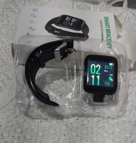Smart Bracelete Inteligente Your Health Steward Fitness Tracker Smart Health PRETO