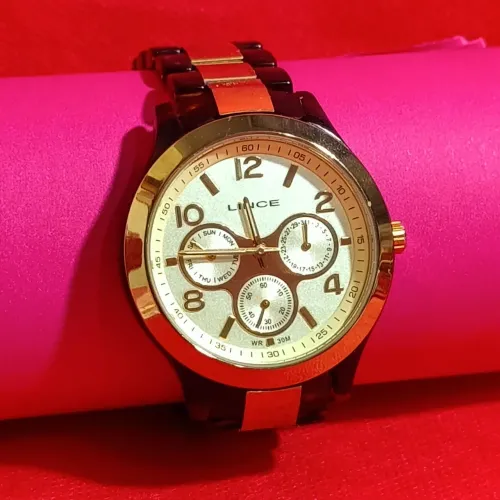 Relógio Lince Tartaruga SMP4124L Âmbar