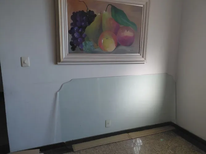Tampo de mesa de jantar em vidro