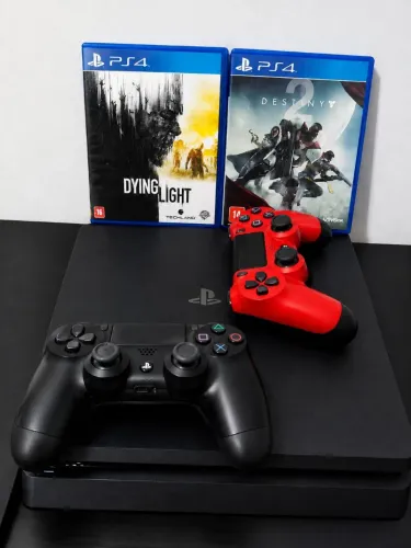 PlayStation 4 1TB 2 controles 2 jogos