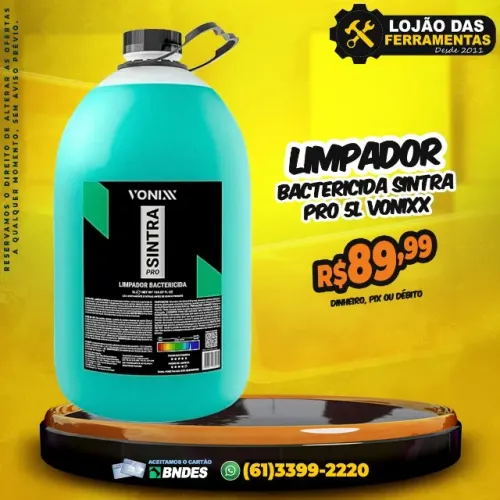 Limpador Bactericida Sintra Pro 5L Vonixx