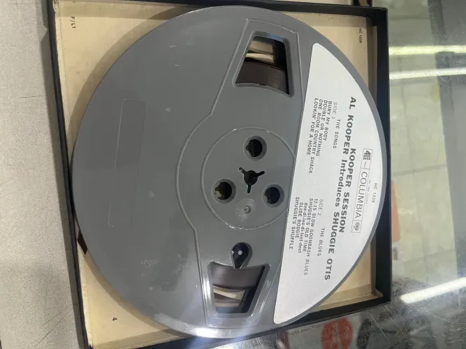 fita de rolo (reel-to-reel tape) pré-gravada do álbum Kooper Session