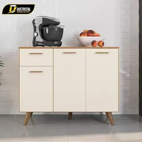 Balcão Cozinha Olinda com Tampo e 3 portas e 1 Gaveta Novo