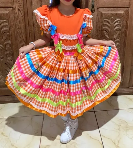 Vestido festa junina infantil São João Miss