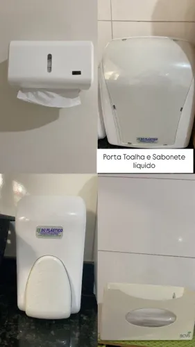 Kit Dispensers Profissionais - Porta-Toalha e Sabonete Líquido (Parede)