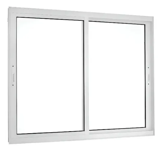 Janela de Alumínio de Correr 2 Folhas 150x120 cm - Branca | Vidro Incolor