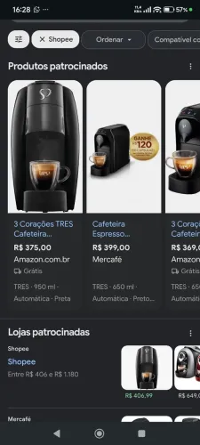 Cafeteira expresso três corações