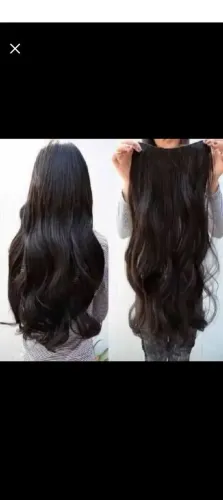 Tela cabelo orgânico liso ou ondulado preto 70 cm 150 cm lacrado.