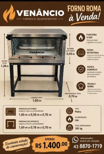 Forno industrial a gás Venâncio