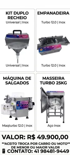 Maquinas para fabricação de salgados