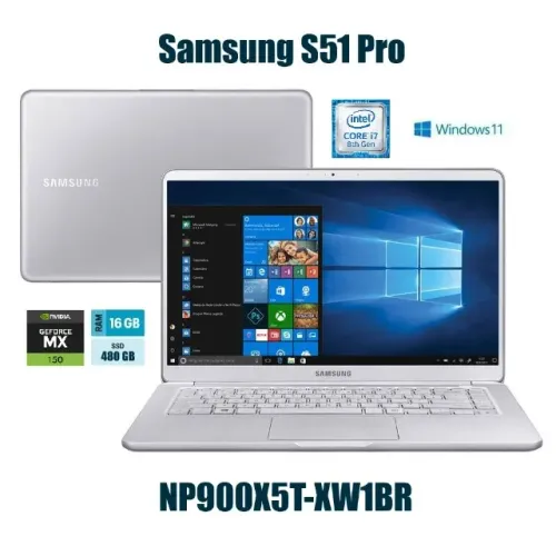 Ultrabook Samsung S51 Pro Core I7 Ssd NVme 480 Gb Ram 16Gb Nvidia Mx150 2gb