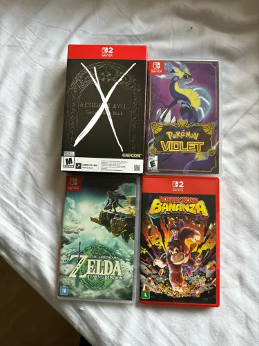 Jogos Nintendo switch, Zelda, Pokémon e donkey Kong