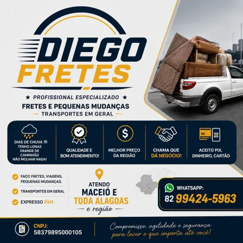 Frete viagens mudancas transportes em geral para qualquer lugar expresso 24h
