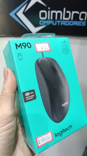 Mouse Usb Logitech M90 Com Fio - Conforto Precisão e Durabilidade - Loja COimbra - Entrega
