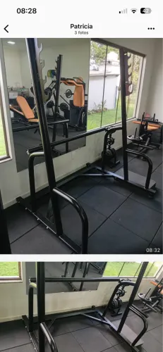 Gaiola agachamento academia 