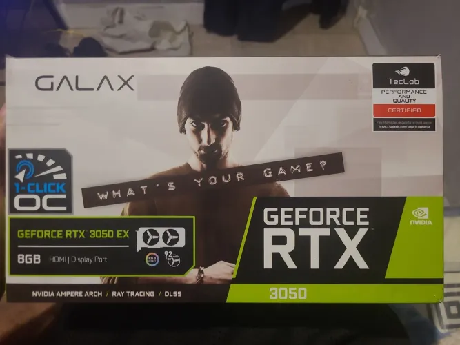 RTX 3050 8GB Galax EX - Excelente Estado | Caixa Original