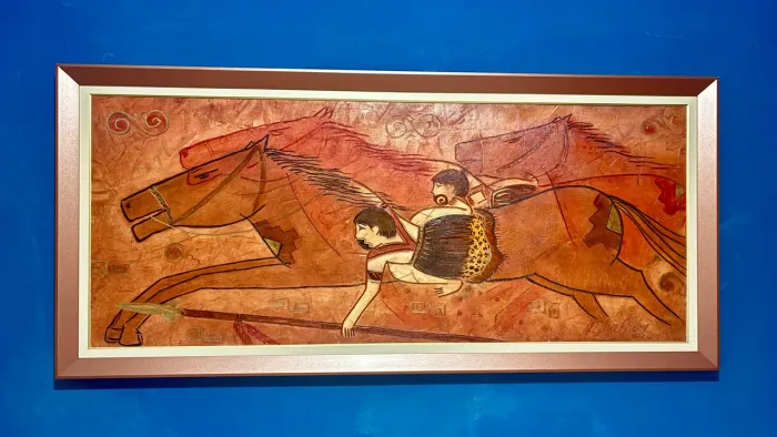 Quadro original Adilson Schieffer - Arte Guaicuru MS - 2020 com moldura