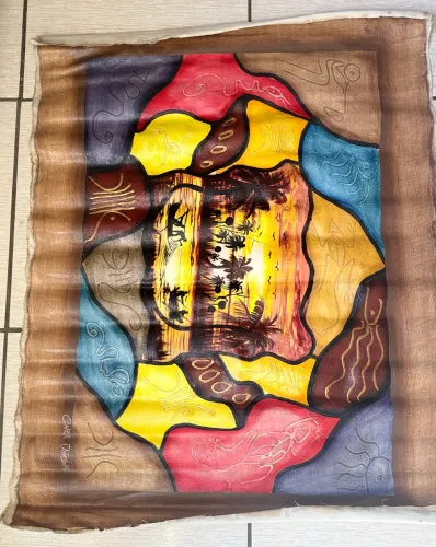 ? RARA OBRA DE ARTE HAITIANA - PINTURA EM ALTO-RELEVO |