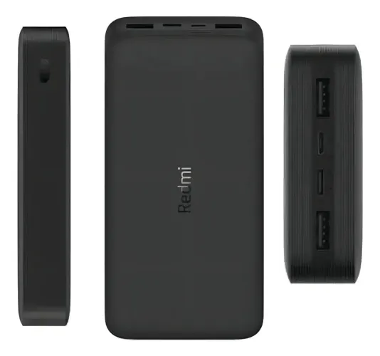 Carregador portátil Xiaomi Redmi 20000 Mah, bateria de carga rápida de 18w