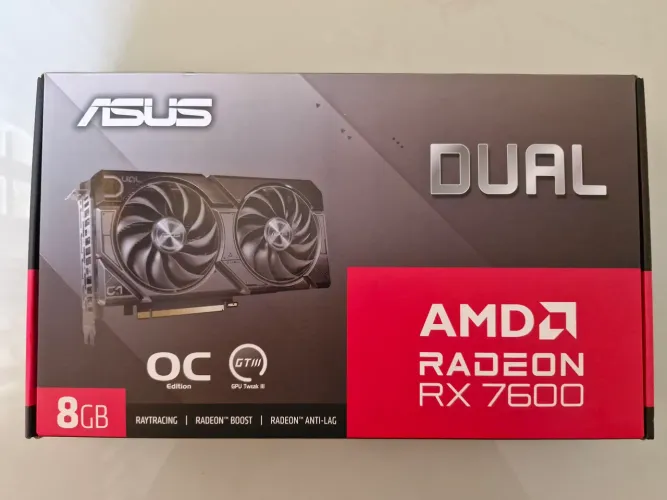 Placa de Vídeo ASUS Dual RX 7600 EVO OC 8GB