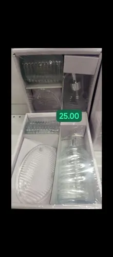 Kit três peças de vidro p banheiro