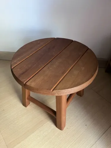Banqueta Baixa em Madeira 27 cm