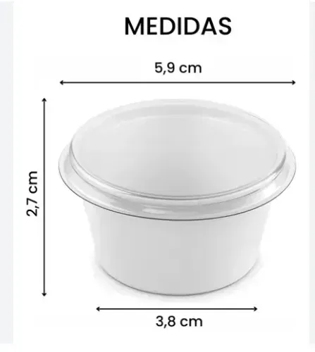 Pote Molheira Cristal 30mL com Tampa Pacote com 90uni