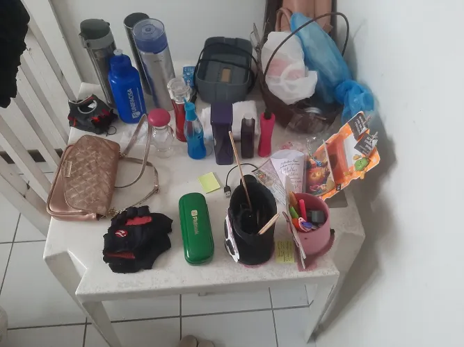 Mesa de plástico em Campina Grande - Paraíba.