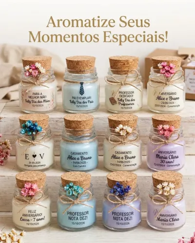 Velas aromaticas personalizadas
