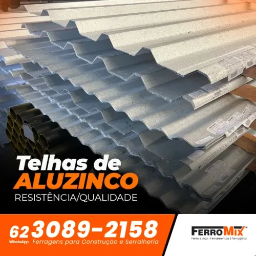 Telha Aluzinco / Galvalume para Cobertura - Pronta Entrega (Várias Medidas)