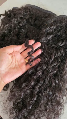 Mega hair cabelo cachos 3c humano c/ tictac