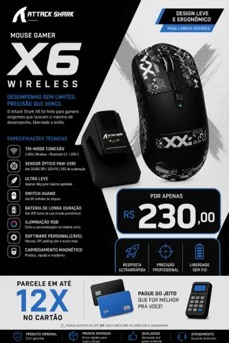 Mouse Atack Shark X6