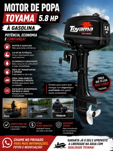 MOTOR DE POPA TOYAMA 5.8 HP
