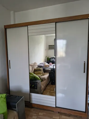 Guarda-Roupa Panan Búzios 3 Portas de Correr com Espelho