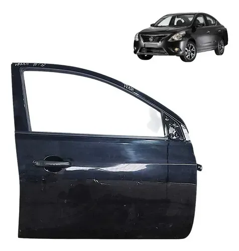 Porta Nissan Versa 2012 A 2018 Dianteira Direita Dianteira Direito Preto