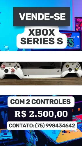 Xbox series S com DOIS controles