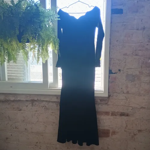 Vestido preto veludo