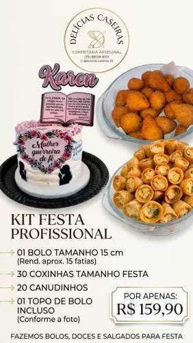 Kit festa bolos salgados
