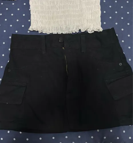 Saia jeans cargo