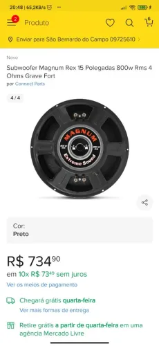 02 Grave de 15 Magnum Rex Bobina Dupla 800W RMS