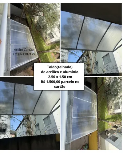 Toldo em acrílico 