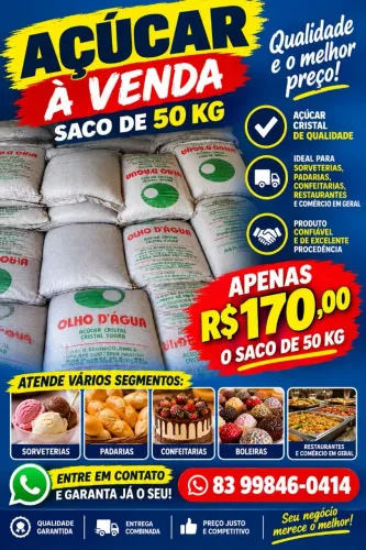 Vendo Saco De açúcar Cristal 50 Kg