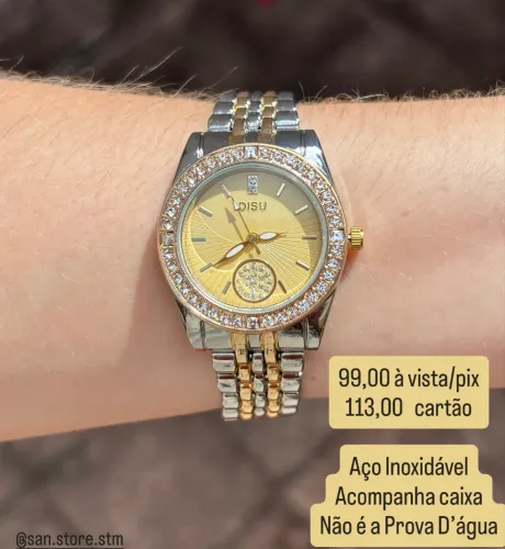 Relógio Feminino em Aço Inoxidável