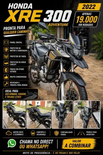 Xre 300 com vários acessórios