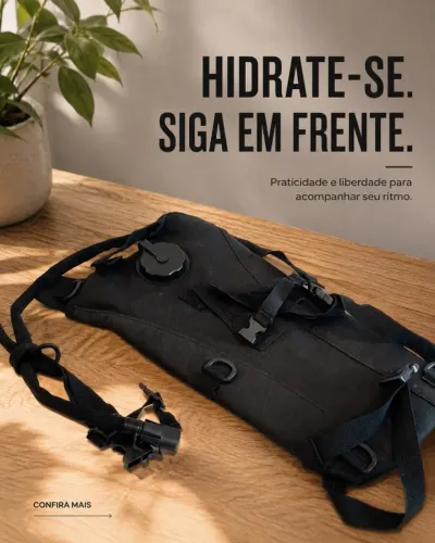 Reservatório de Hidratação para Mochila + Mangueira e Bico - Nunca foi Usado