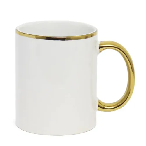CANECAS DE BORDA DOURADA PERSONALIZAVEIS