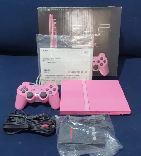 Playstation 2 slim rosa pink modelo 77000 ps2