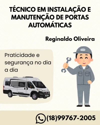 Técnico de instalação e manutenção de portas automáticas